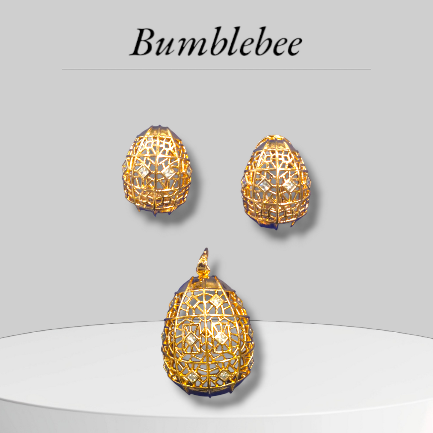 Bumblebee Earring and Pendant Set