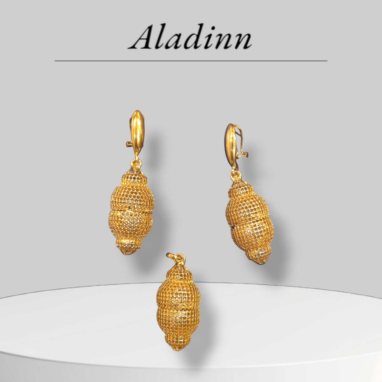 Aladinn earrings and pendant set