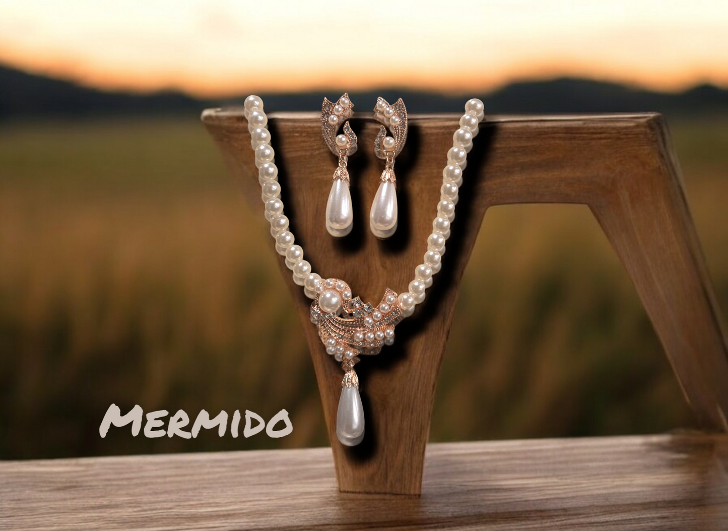 Mermido Earrings and Necklace set