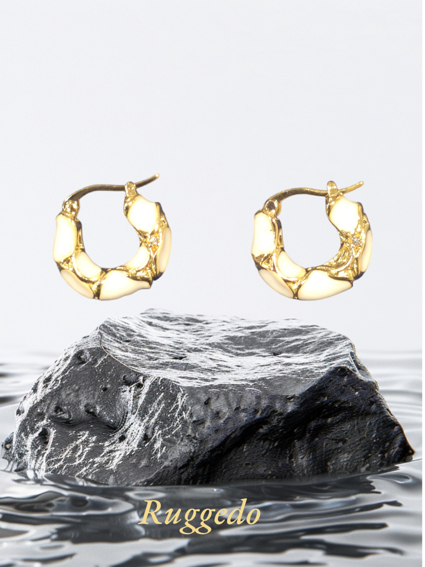 Ruggedo Enamel Hoop Earrings