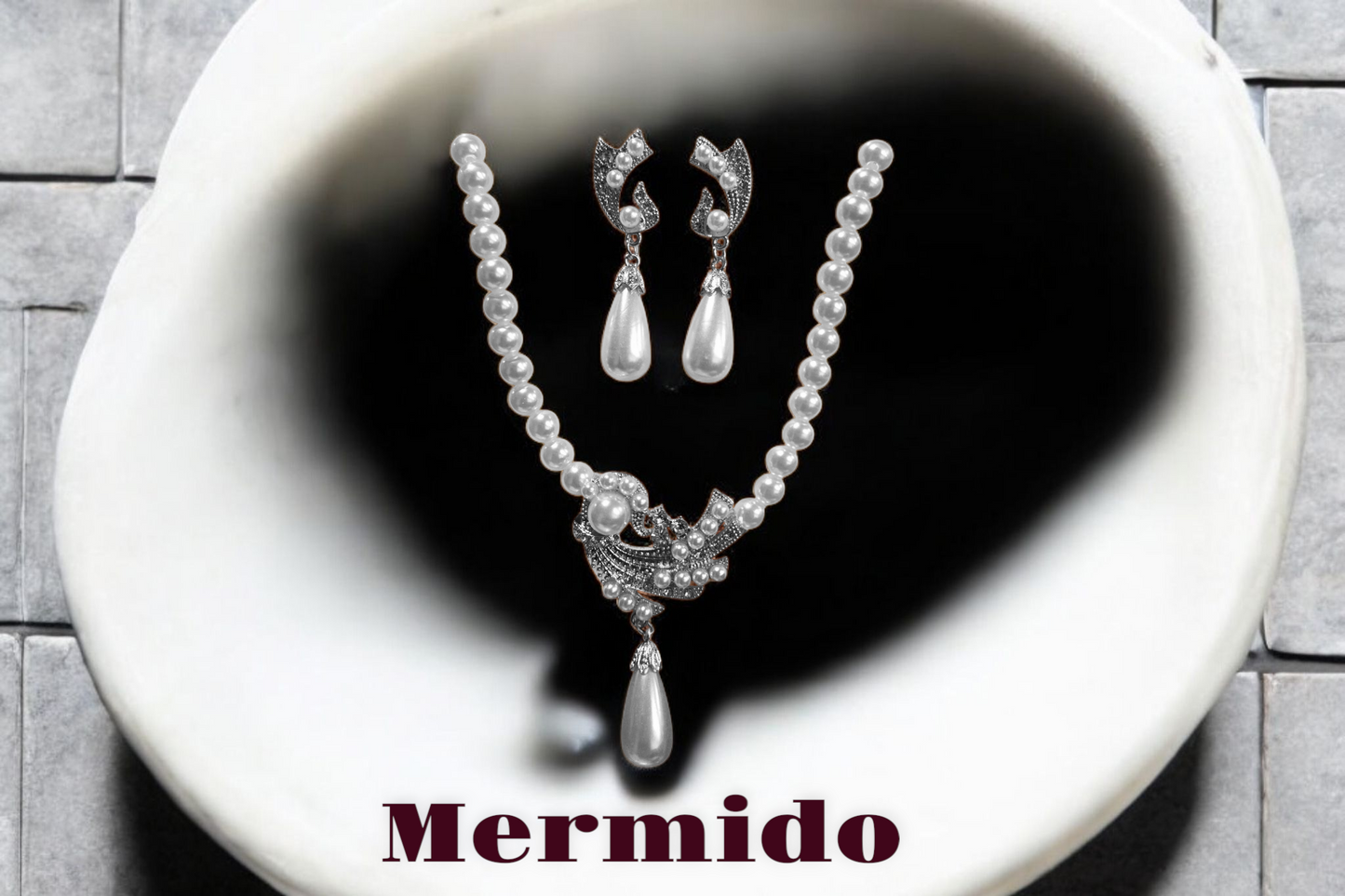 Mermido Earrings and Necklace set